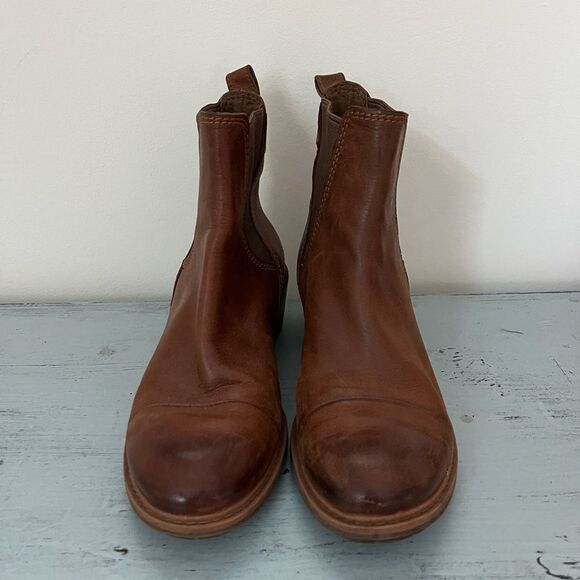 Timberland Sutherlin Bay Brown Leather Stretch Chelsea Ankle Boot | Size 6 - Picture 7 of 13